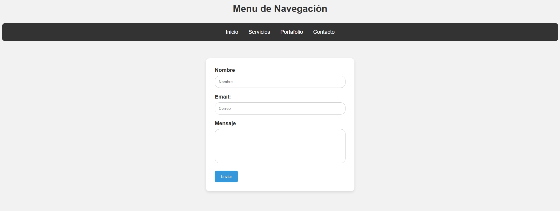Menu Navegación