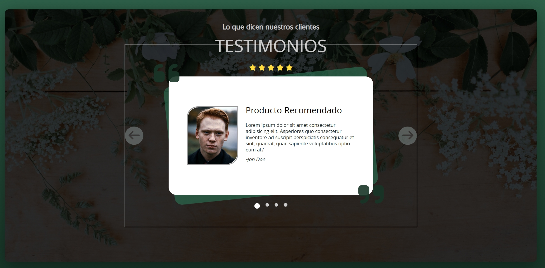 Slider Testimonios